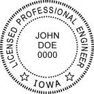 Iowa Professional Engineer Seal Trodat Stamp